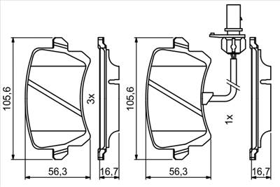 BOSCH 0 986 494 814 - fékbetét AUDI