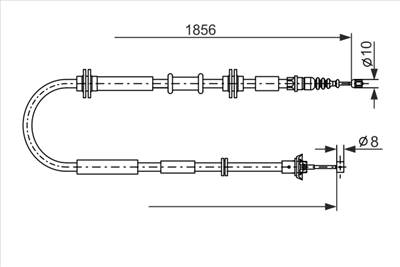 BOSCH 1 987 482 892 - Kézifék bowden FIAT