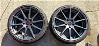 Eladó 4 darab használt Tec-Speedwheels 8.5x19 Gun Metal alufelni Uniroyal gumikkal.