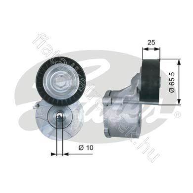 feszítőgörgő, hosszbordás szíj - FIORINO, STRADA, QUBO, DOBLO, COMBO, LINEA - T39281, GATT39281 -  - GATES Egyéb GATT39281