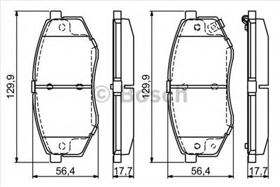 BOSCH 0 986 494 692 - fékbetét HYUNDAI KIA