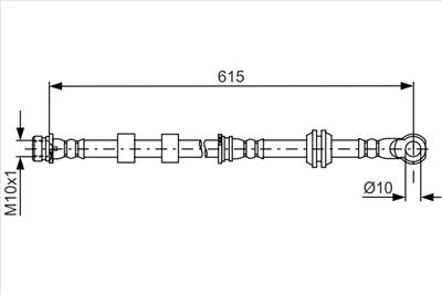 BOSCH 1 987 481 842 - fékcső MITSUBISHI
