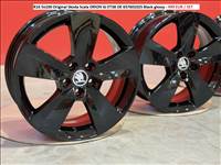 R16 5x100 Original Skoda Scala ORION 6J ET38 OE 657601025 Black glossy gyári alufelnik felnik