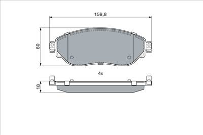 BOSCH 0 986 494 817 - fékbetét FIAT RENAULT