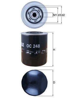 olajszűrő KNECHT OC 248 for IVECO, FIAT, CITROËN, PEUGEOT, …