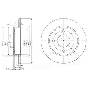 DELPHI BG3971 - féktárcsa MITSUBISHI SMART