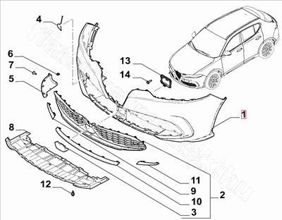 Első lökhárító Tonale - TONALE - 156172374 -  - FIAT eredeti Eredeti új 156172374