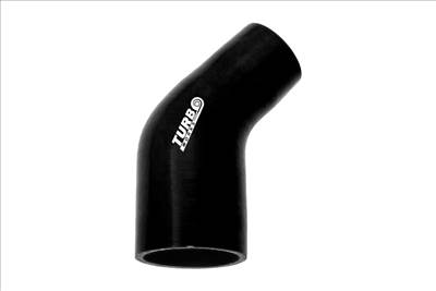 TurboWorks 45° szűkítő szilikon csatlakozó fekete 76-89mm