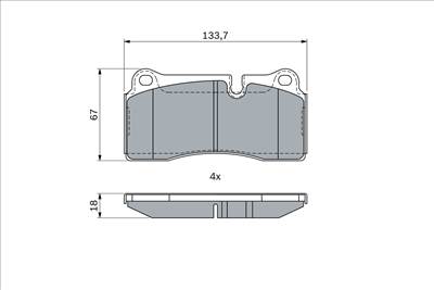 BOSCH 0 986 494 957 - fékbetétkészlet, tárcsafék AUDI