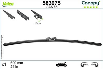 BMW 3 2015-2018 F30/F31 - Ablaktörlő lapát 1db (CAN75) Vez./ut. o