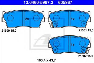ATE 13.0460-5967.2 - fékbetét SUZUKI