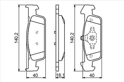 BOSCH 0 986 494 697 - fékbetét DACIA RENAULT