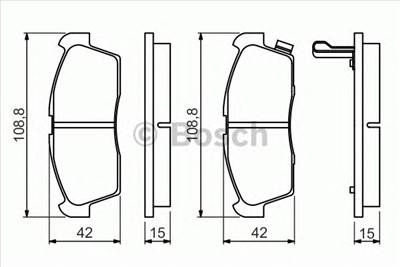 BOSCH 0 986 494 700 - fékbetét CITROËN MITSUBISHI PEUGEOT