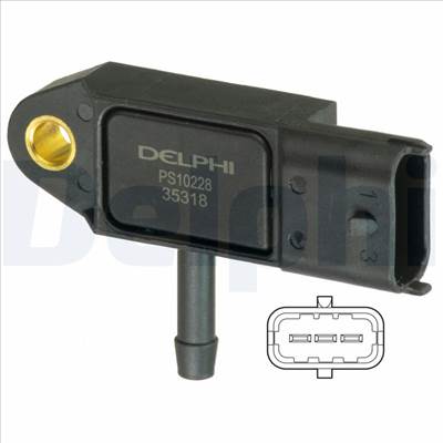 DELPHI PS10228 - szívócső nyomás érzékelő DACIA NISSAN OPEL RENAULT VAUXHALL