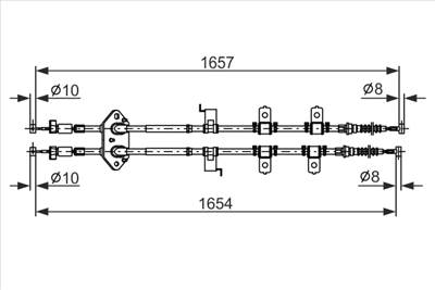 BOSCH 1 987 482 896 - Kézifék bowden MAZDA
