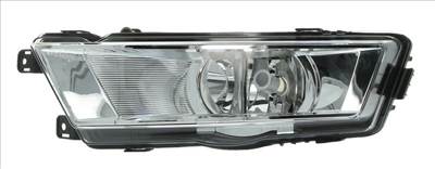 Skoda Rapid 2012- utángyártott új bal első ködlámpa H8 króm, stat.kanyar követő DEPO 5ja941701