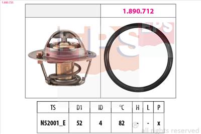 EPS 1.880.725 - termosztát, hűtőfolyadék MITSUBISHI SMART