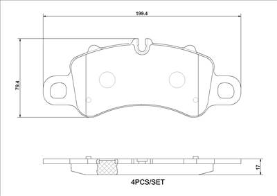 BREMBO P 65 041 - fékbetét PORSCHE