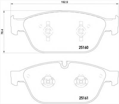 BREMBO P 85 128 - fékbetét AUDI