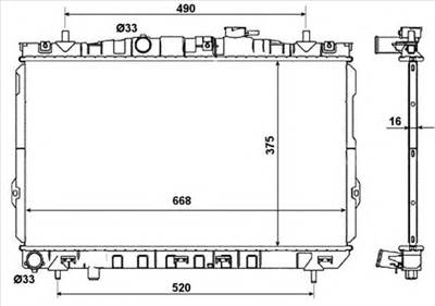 NRF 53471 - Vízhűtő (Hűtőradiátor) HYUNDAI