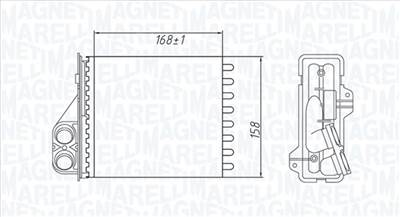 MAGNETI MARELLI 350218479000 - Hőcserélő, belső tér fűtés DACIA LADA RENAULT