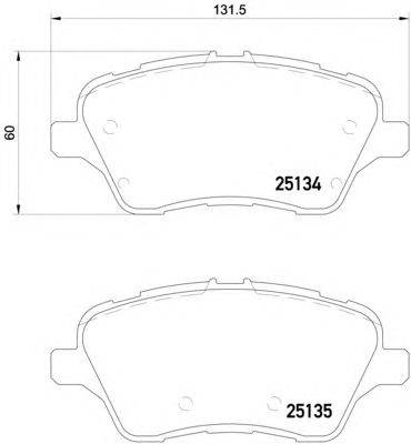 BREMBO P 24 151 - fékbetét FORD FORD AUSTRALIA