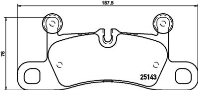 BREMBO P 65 042 - fékbetétkészlet, tárcsafék PORSCHE