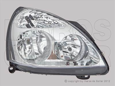 Renault Thalia 2002-2008 - Fényszóró H7/H1 jobb króm h. (motoros) TYC