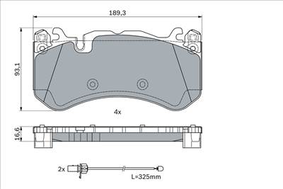 BOSCH 0 986 494 973 - fékbetétkészlet, tárcsafék AUDI