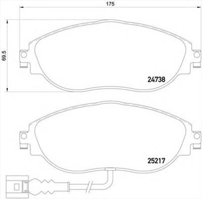 BREMBO P 85 131 - fékbetét AUDI AUDI (FAW) SEAT SKODA SKODA (SVW) VW VW (FAW) VW (SVW)