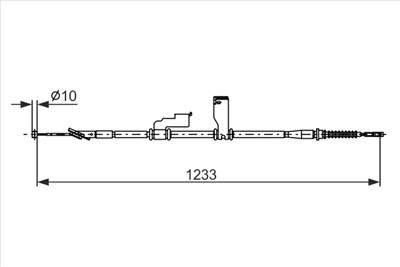 BOSCH 1 987 482 906 - Kézifék bowden HYUNDAI