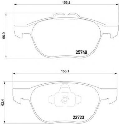 BREMBO P 24 158 - fékbetét FORD FORD AUSTRALIA