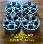 5x110 16" OPEL "SNOWFLAKE" gyári alufelni garnitúra - újszerű állapot