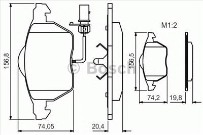 BOSCH 0 986 495 241 - fékbetét AUDI BRILLIANCE SEAT SKODA VW