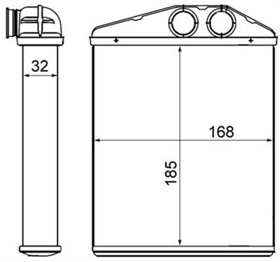 MAHLE AH 13 000S - Hőcserélő, belső tér fűtés CADILLAC FIAT OPEL SAAB VAUXHALL
