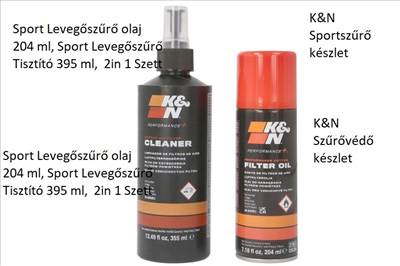 Sport Levegőszűrő olaj 204 ml, Sport Levegőszűrő Tisztító 395 ml, 2in 1 Szett 
