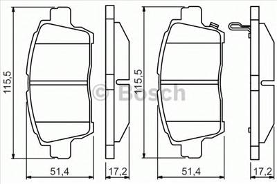 BOSCH 0 986 495 242 - fékbetét TOYOTA