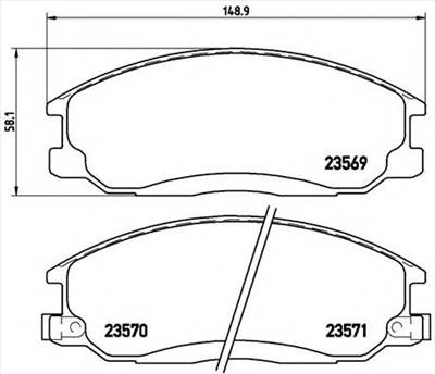 BREMBO P 30 013 - fékbetét DAEWOO HYUNDAI HYUNDAI (HUATAI) JAC ROEWE (SAIC) SSANGYONG ZOTYE