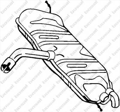 BOSAL 233-807 - hátsó kipufogó dob VW