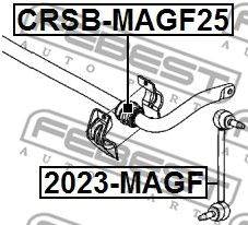 FEBEST CRSB-MAGF25 - Stabilizátor szilent CHRYSLER DODGE