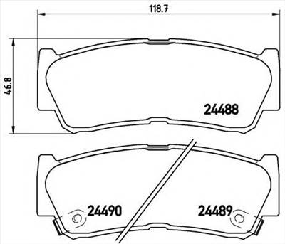 BREMBO P 30 037 - fékbetét FENGXING FENGXING (DONGFENG ) FENGXING (DONGFENG) FORTHING HAWTAI HYUNDAI