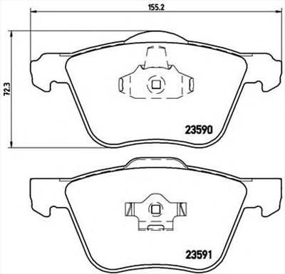 BREMBO P 86 022 - fékbetét VOLVO VOLVO ASIA