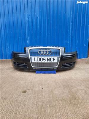Audi A3 8P 2004- gyári 8P4807437 első lökhárító fekete sérülésmentes