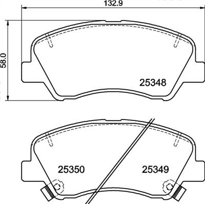 BREMBO P 30 122 - fékbetétkészlet, tárcsafék GEELY GEOMETRY HYUNDAI KIA