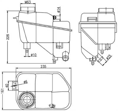 MAHLE CRT 202 000S - hűtőfolyadék kiegyenlítőtartály MERCEDES-BENZ