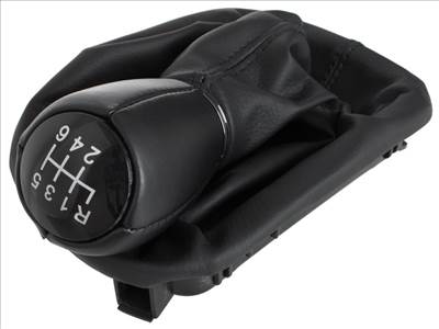 Seat Leon I 99-06 sebességváltó gombfej FEKETE  gumiharmonika kerettel, 6 SEBESSÉGES