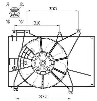 NRF 47551 - hűtőventillátor MAZDA