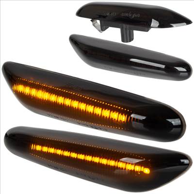 BMW 1 E81 E82 E87 E88 oldalsó LED irányjelző FÜSTSZÍNÛ DINAMIKUS 2 db KOMPLETT