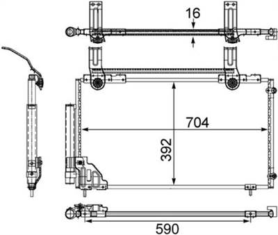 MAHLE AC 471 000S - klíma kondenzátor HONDA