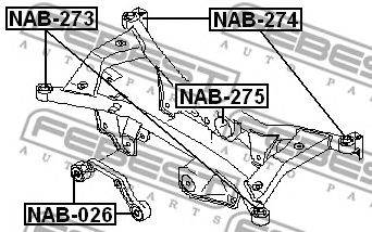 FEBEST NAB-026 - Csapágy, differenciál NISSAN